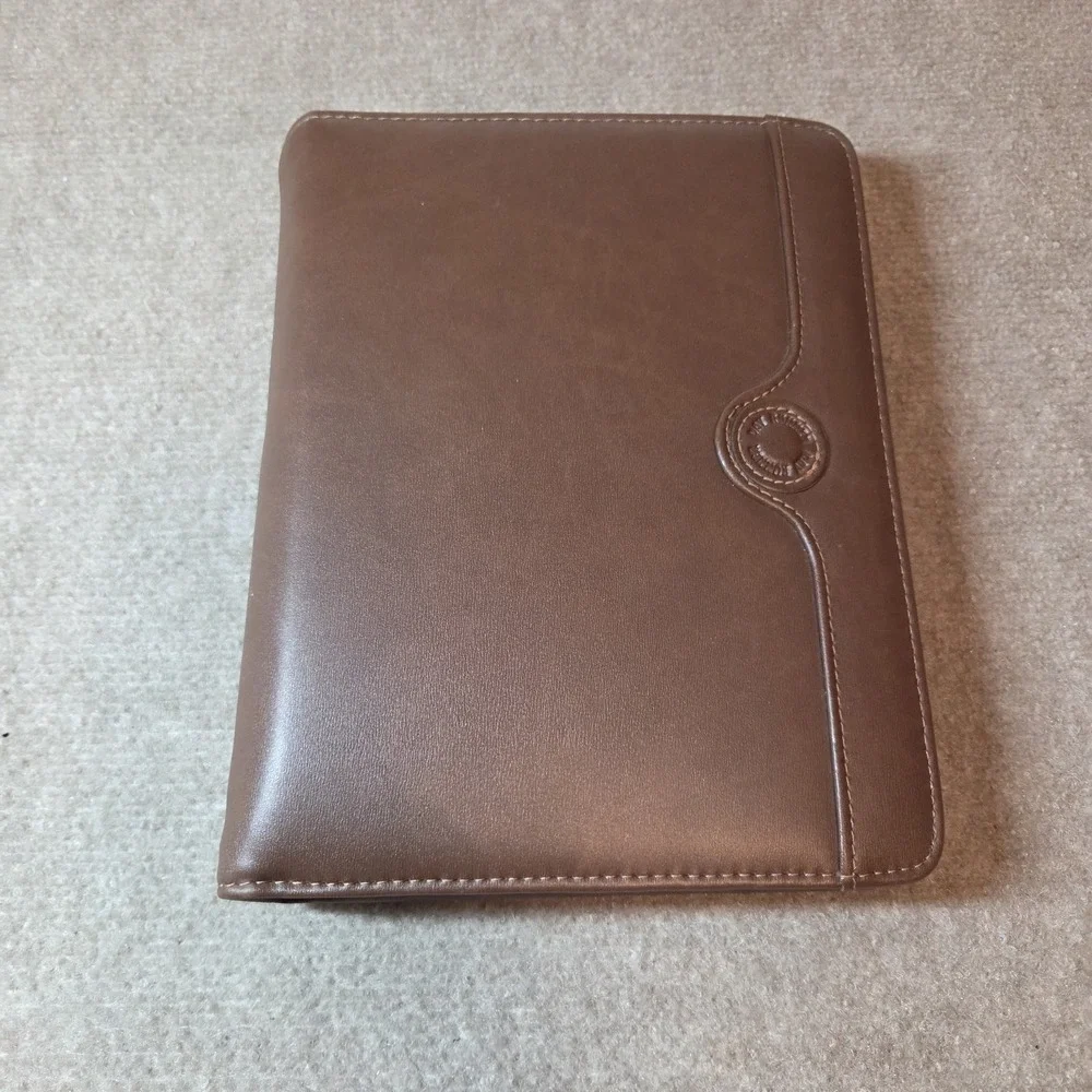 Day-Timer Brown Leather 3 Ring Planner Organizer 10